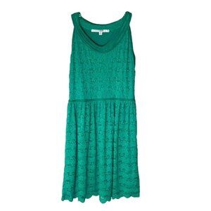 ❤️ MAX STUDIO fit and glare green Dress Size M